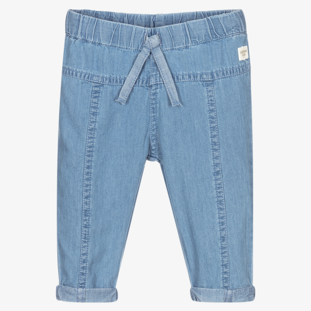 Carrément Beau-Boys Blue Chambray Trousers | Childrensalon Outlet