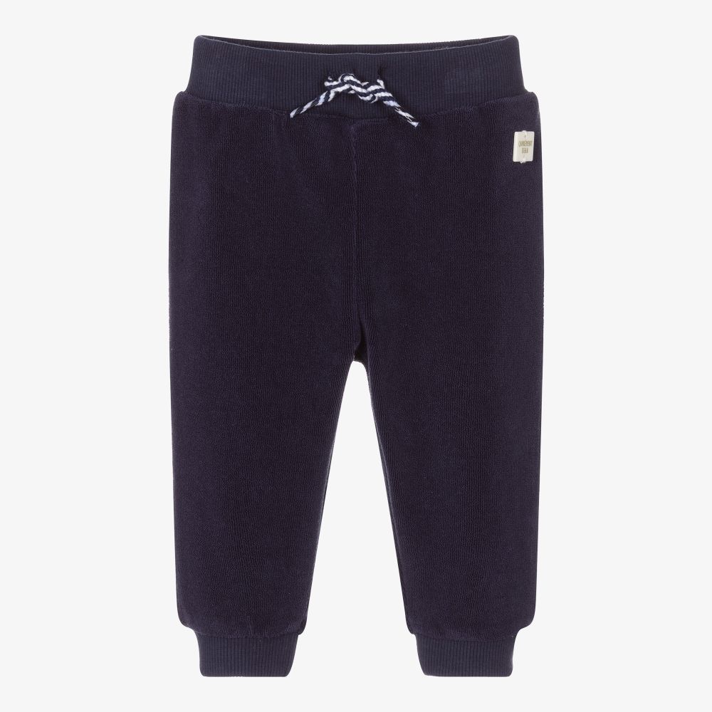 Carrément Beau - Boys Blue Cotton Joggers | Childrensalon