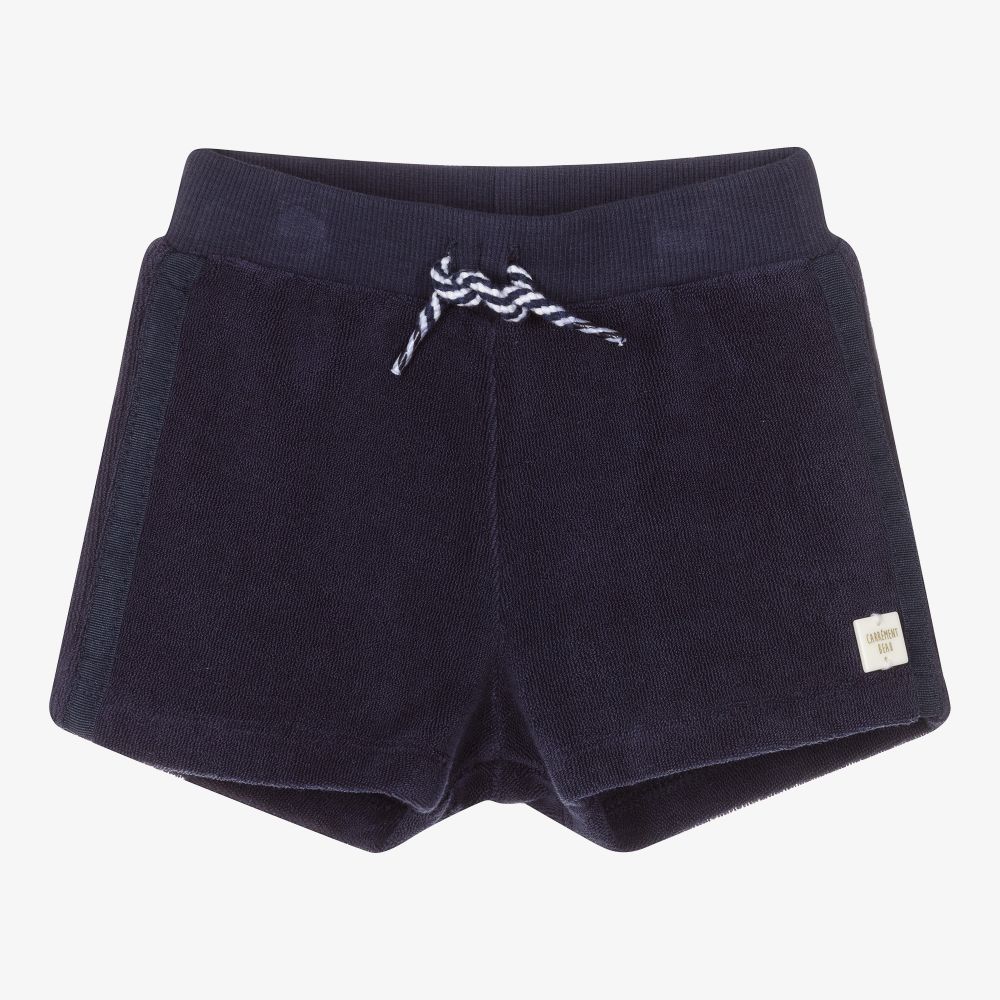 Carrément Beau - Boys Blue Cotton Shorts | Childrensalon