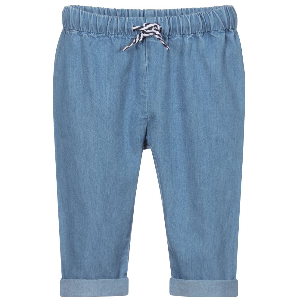 Carrément Beau - Boys Blue Cotton Trousers | Childrensalon