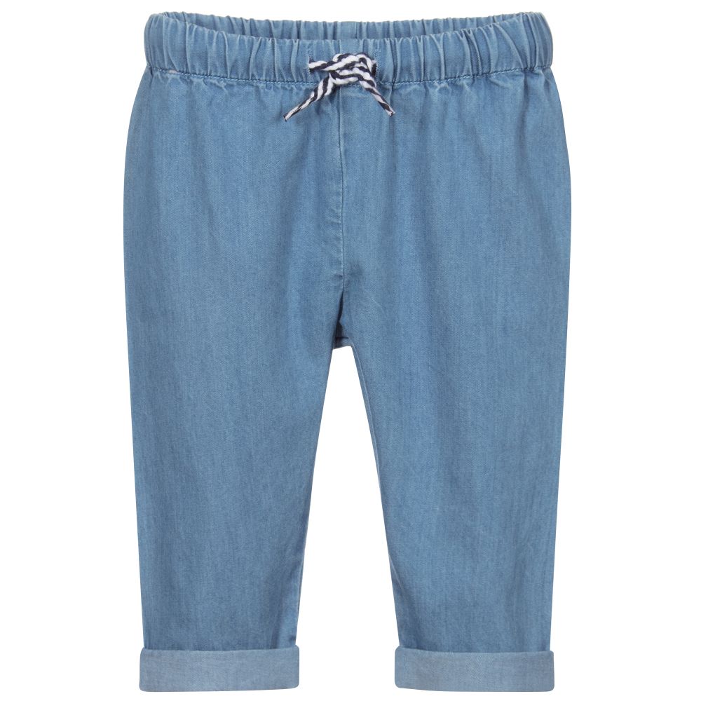 Carrément Beau-Boys Blue Cotton Trousers | Childrensalon Outlet