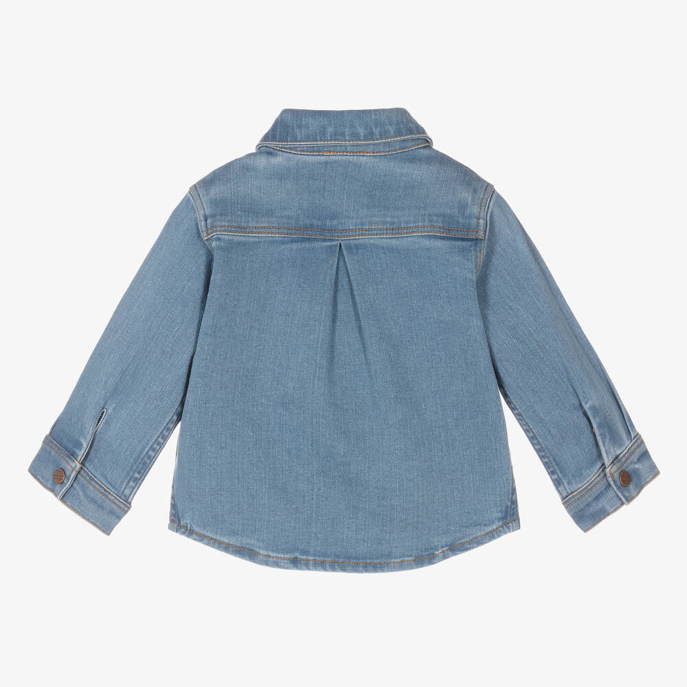 Carrément Beau-Boys Blue Denim Shirt | Childrensalon Outlet