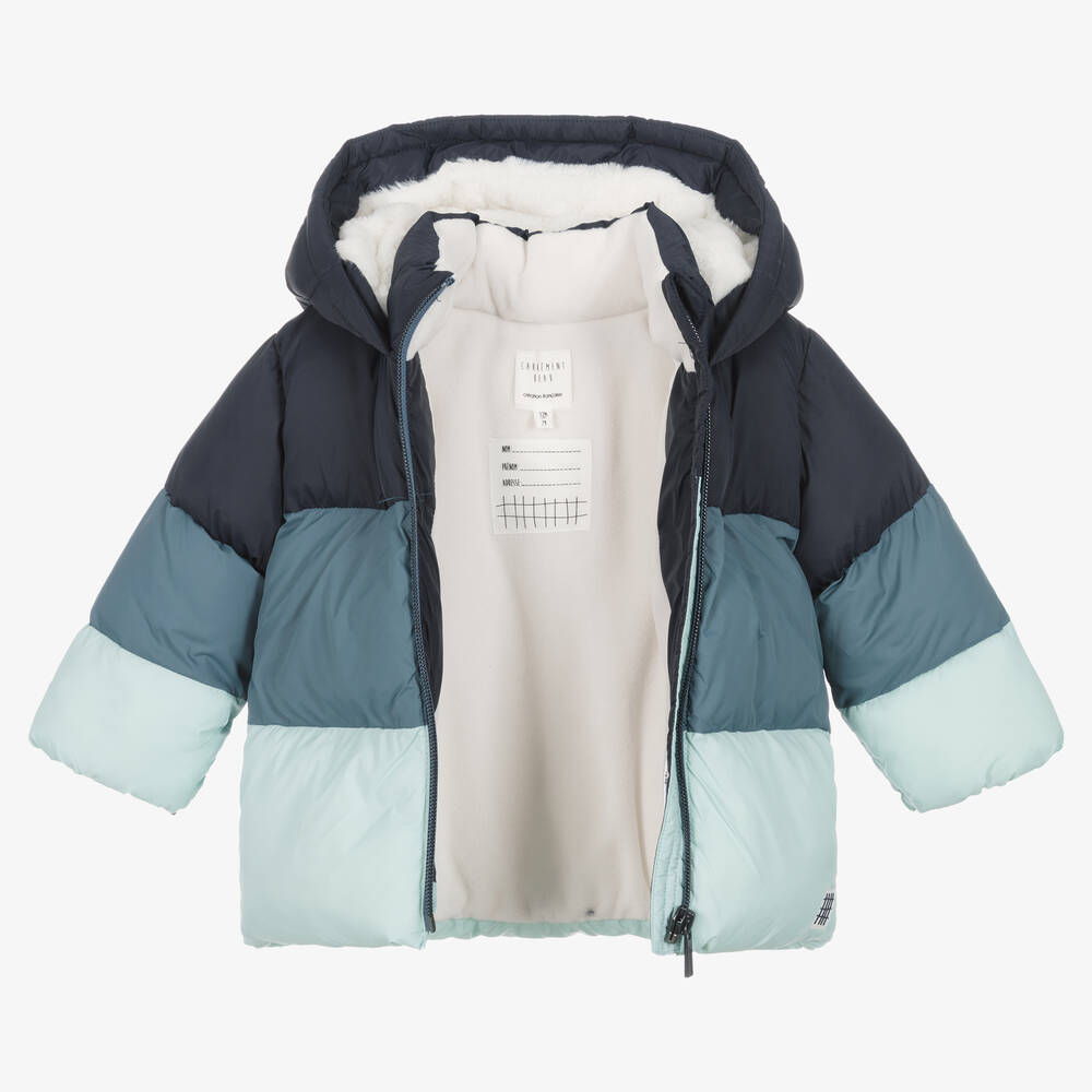 Carrément Beau-Boys Blue Hooded Puffer Jacket | Childrensalon Outlet