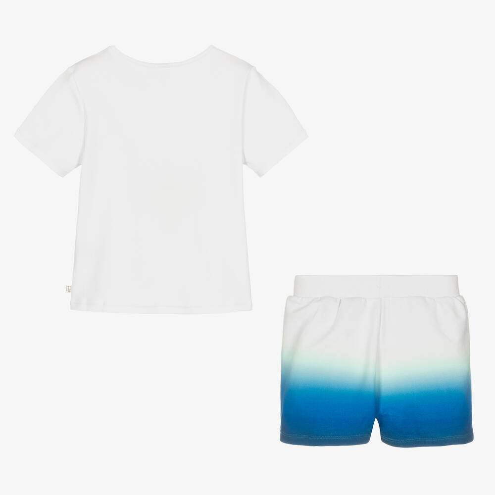 Carrément Beau-Топ и синие шорты из органического хлопка | Childrensalon Outlet