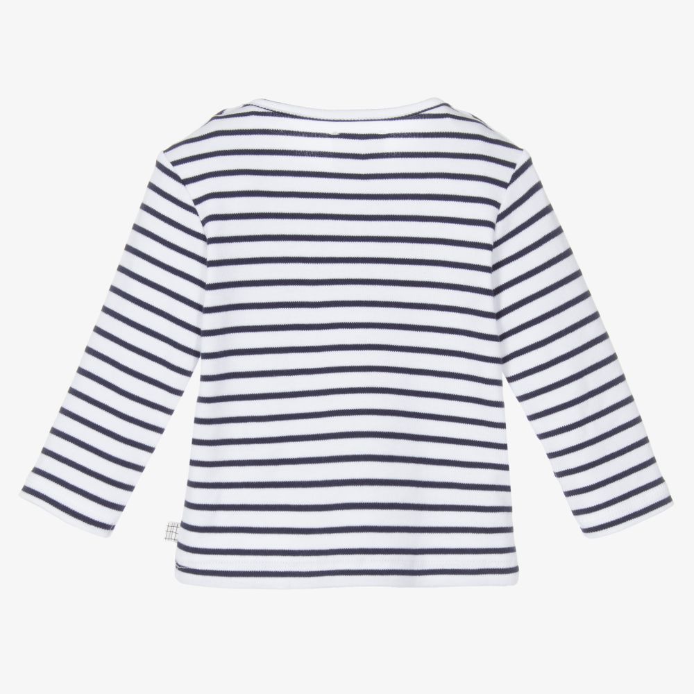 Carrément Beau-Топ в синюю и белую полоску для мальчиков | Childrensalon Outlet