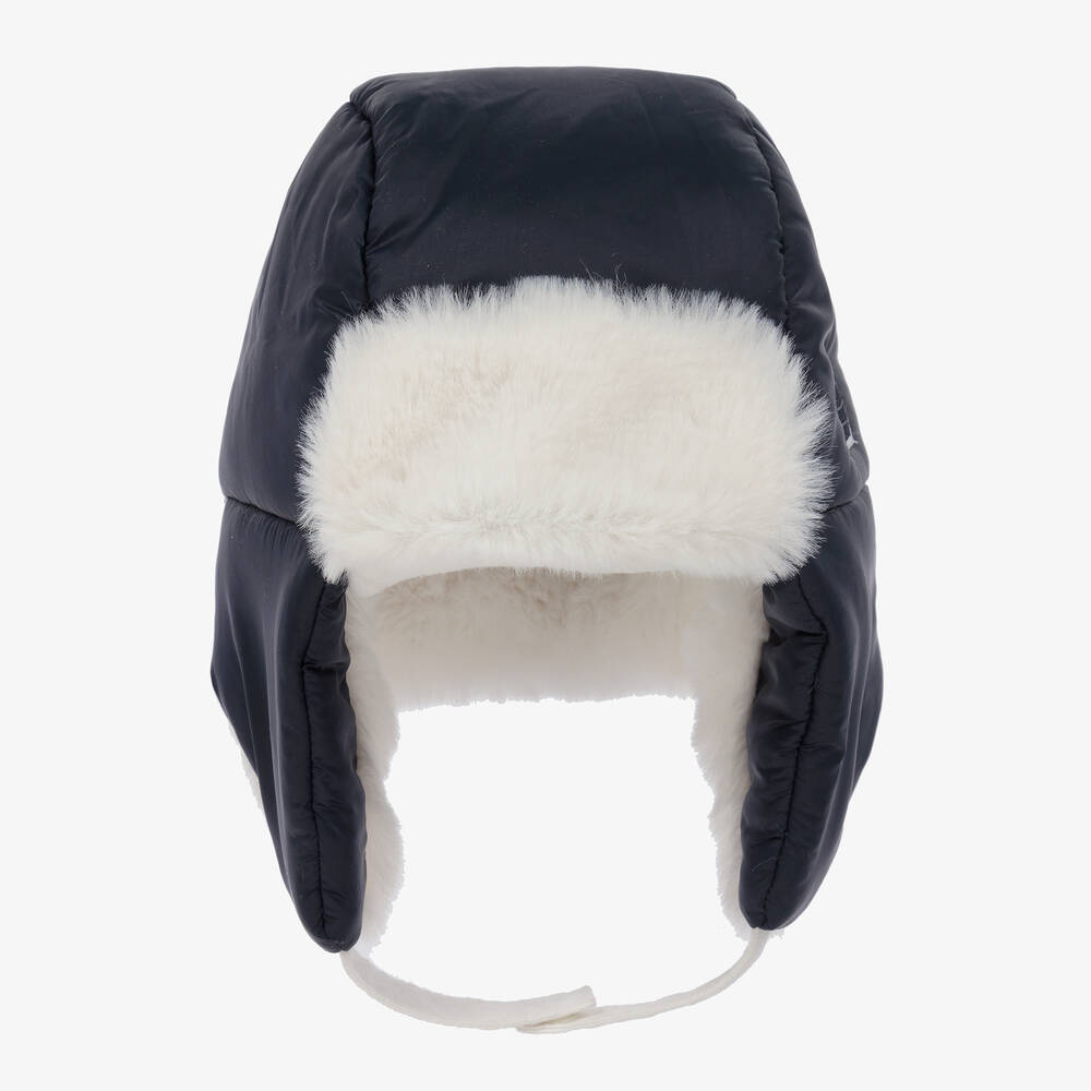 Boys navy trapper hat hotsell