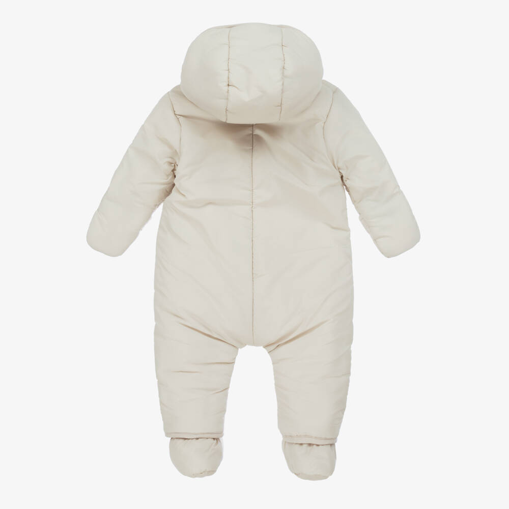 Carrément Beau-Boys Cozy Beige Hooded Snowsuit | Childrensalon Outlet