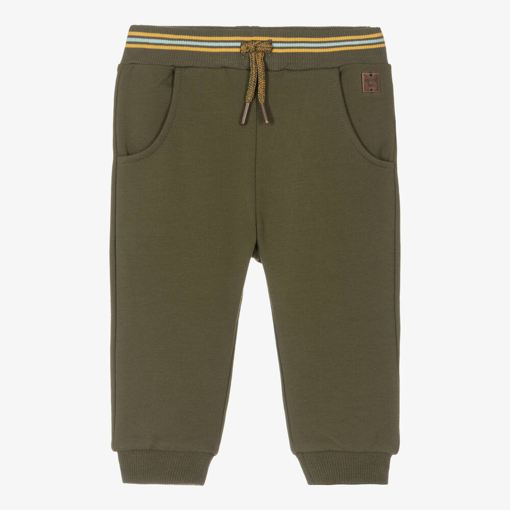 Carrément Beau-Boys Green Organic Cotton Joggers | Childrensalon Outlet