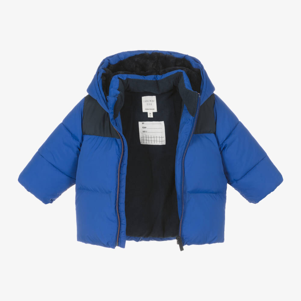 Carrément Beau-Boys Hooded Blue Padded Coat | Childrensalon Outlet