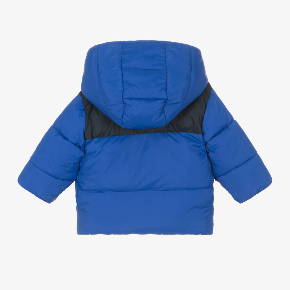 Carrément Beau-Boys Hooded Blue Padded Coat | Childrensalon Outlet