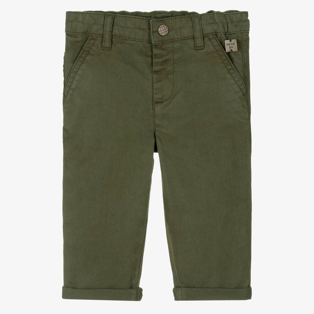 Carrément Beau - Pantalon chino kaki en coton garçon | Childrensalon