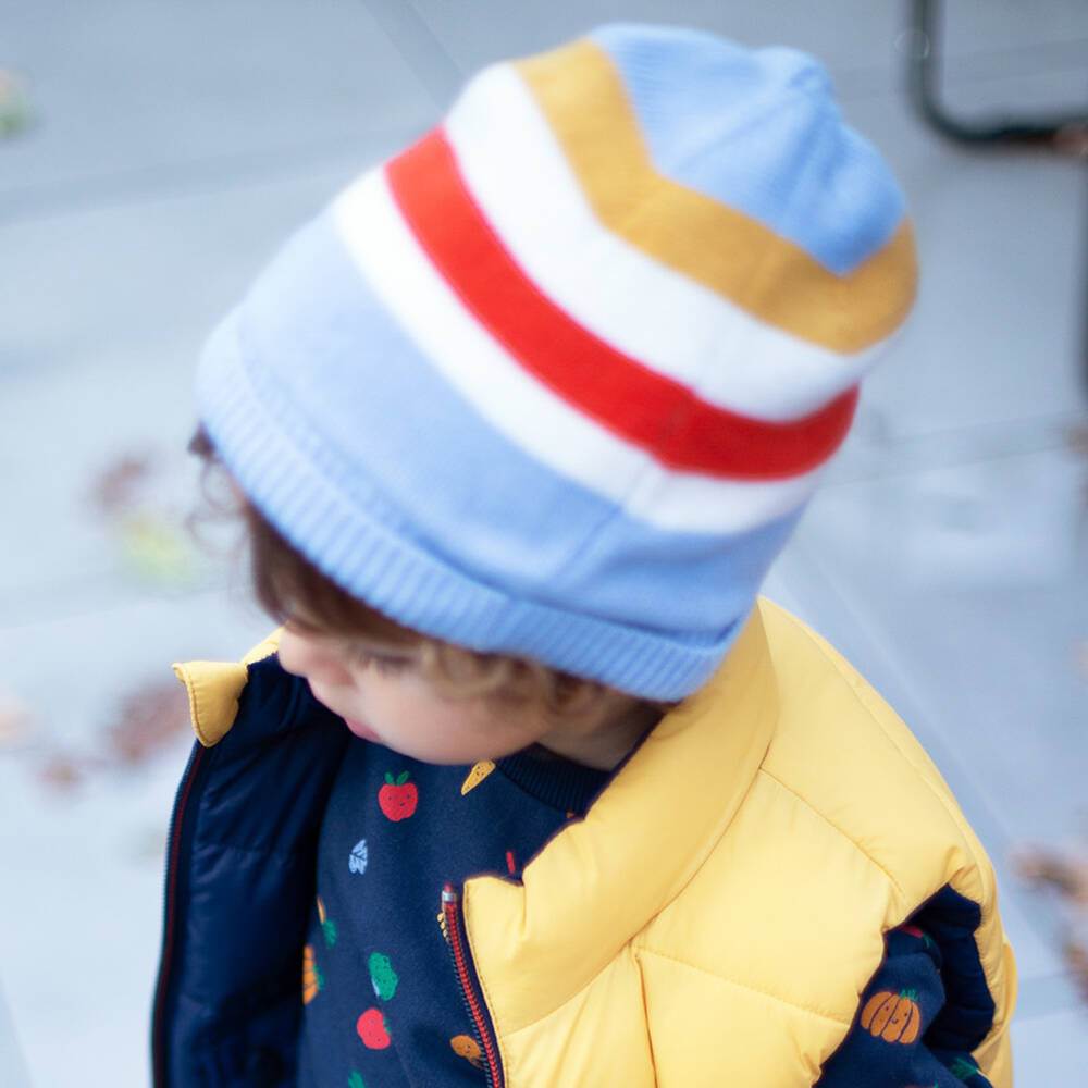 Carrément Beau-Boys Knitted Blue Hat & Snood | Childrensalon Outlet