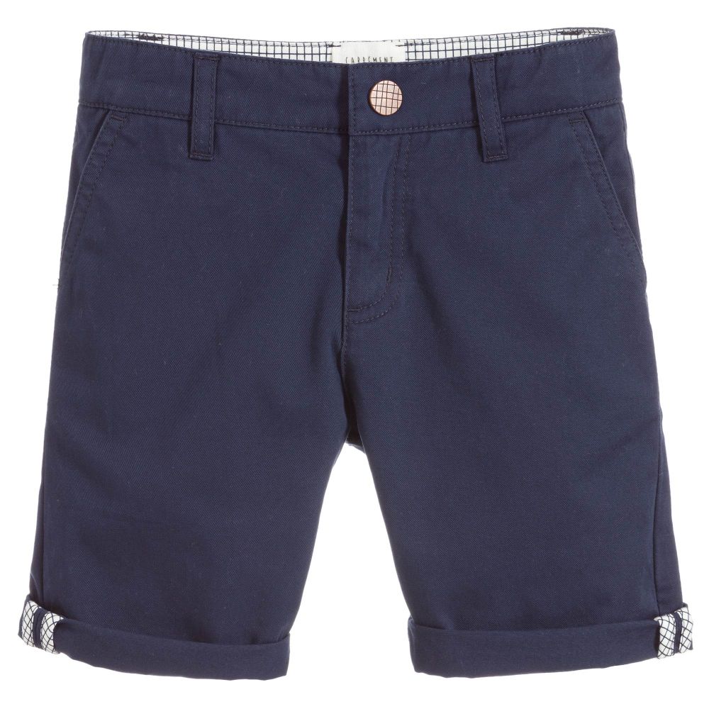 Carrément Beau - Boys Navy Blue Chino Shorts | Childrensalon