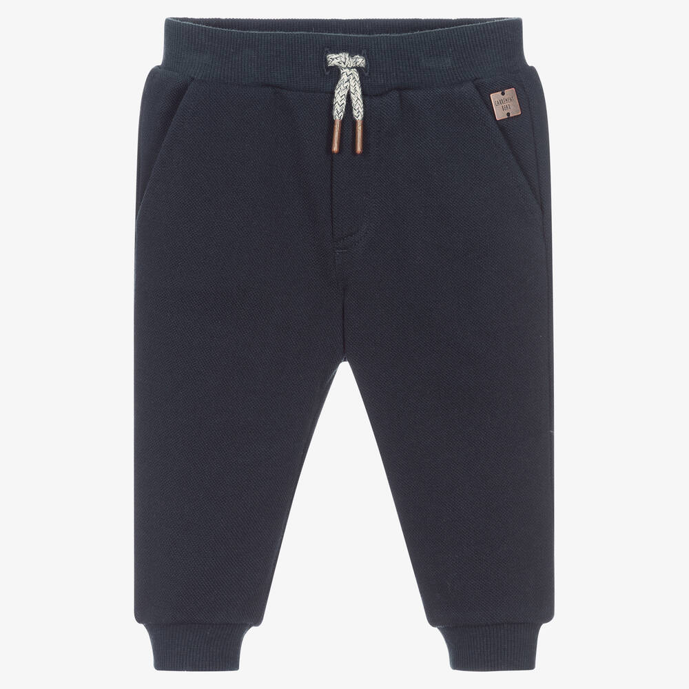 Carrément Beau - Boys Navy Blue Cotton Joggers | Childrensalon