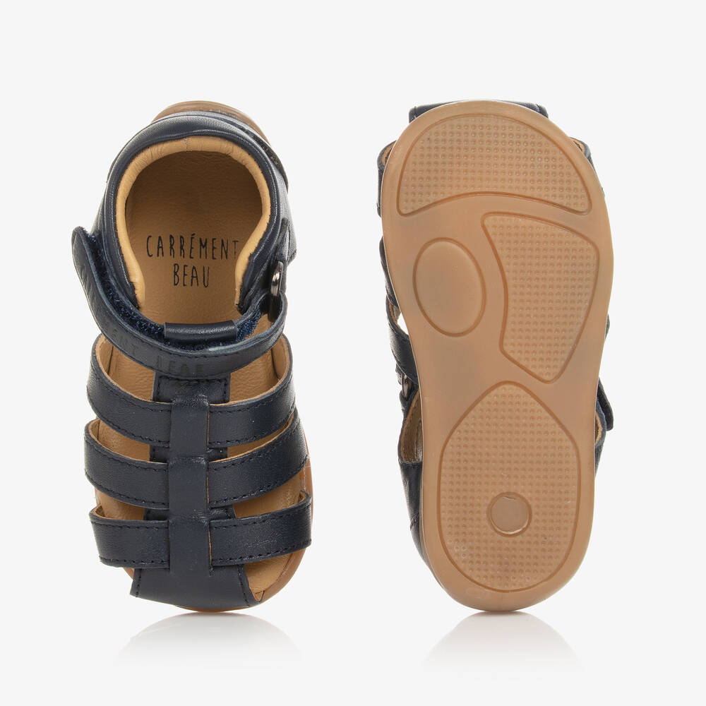 Boys navy leather sandals new arrivals