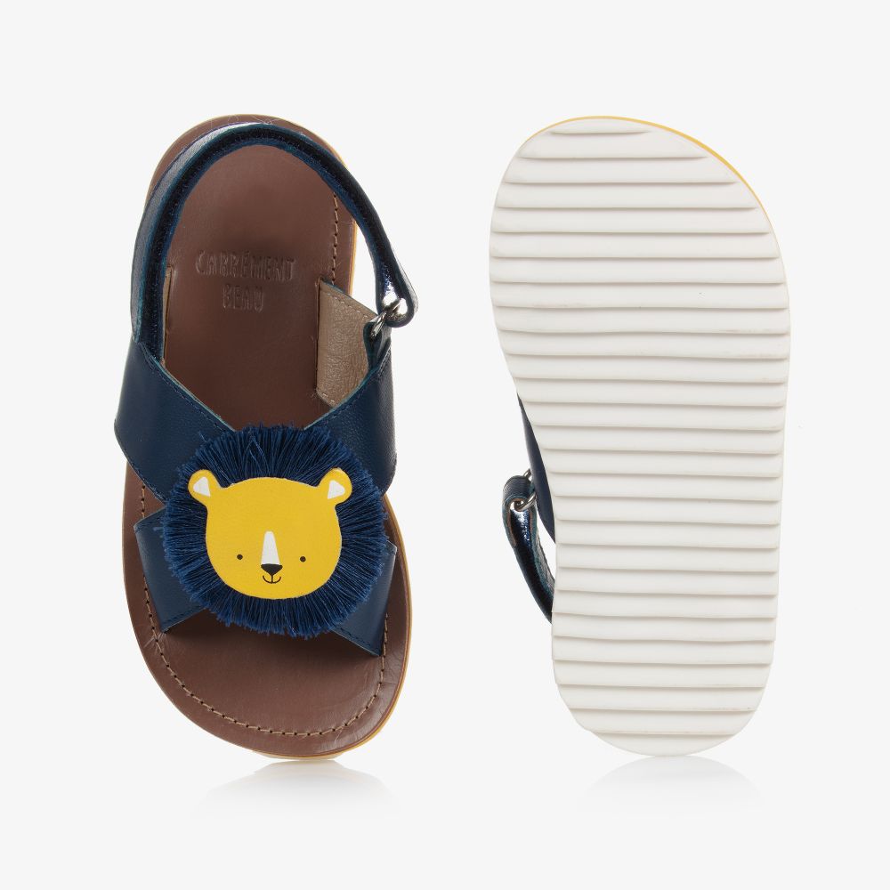 Carrément Beau-Синие босоножки со львами для мальчиков | Childrensalon Outlet