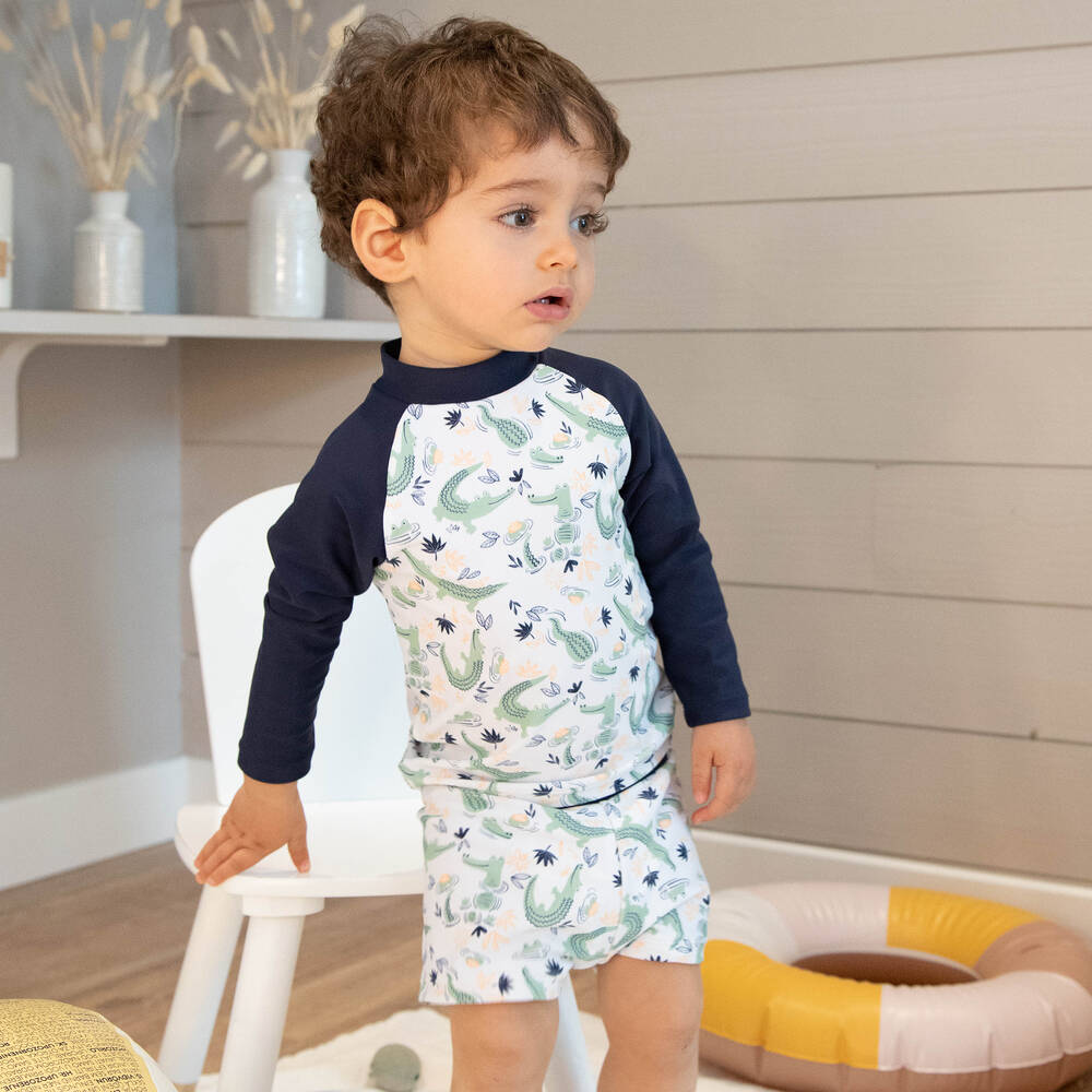 Carrément Beau-Boys Navy Blue Swim Set (UPF40+) | Childrensalon Outlet