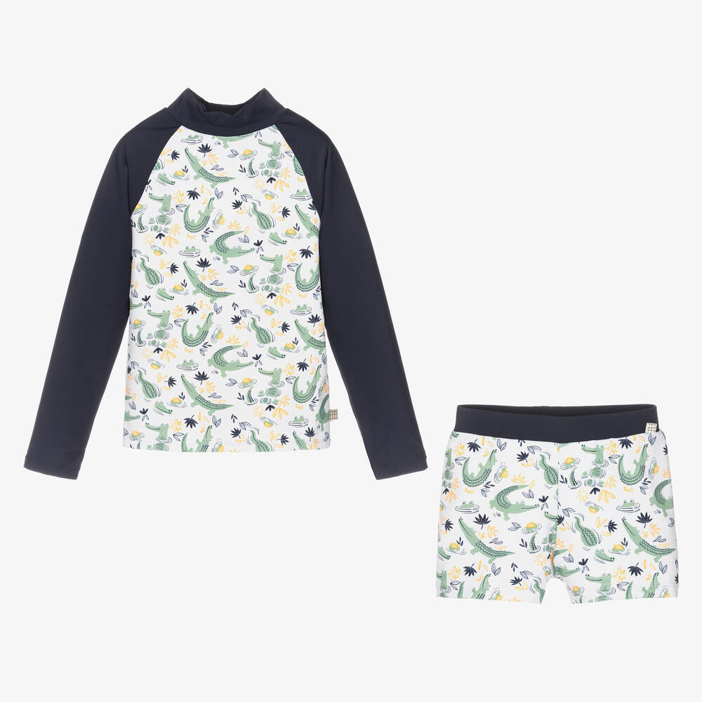 Carrément Beau-Boys Navy Blue Swim Set (UPF40+) | Childrensalon Outlet