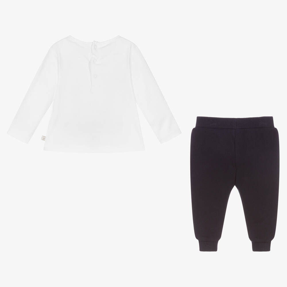 Carrément Beau-Белый топ и синие брюки для мальчиков | Childrensalon Outlet