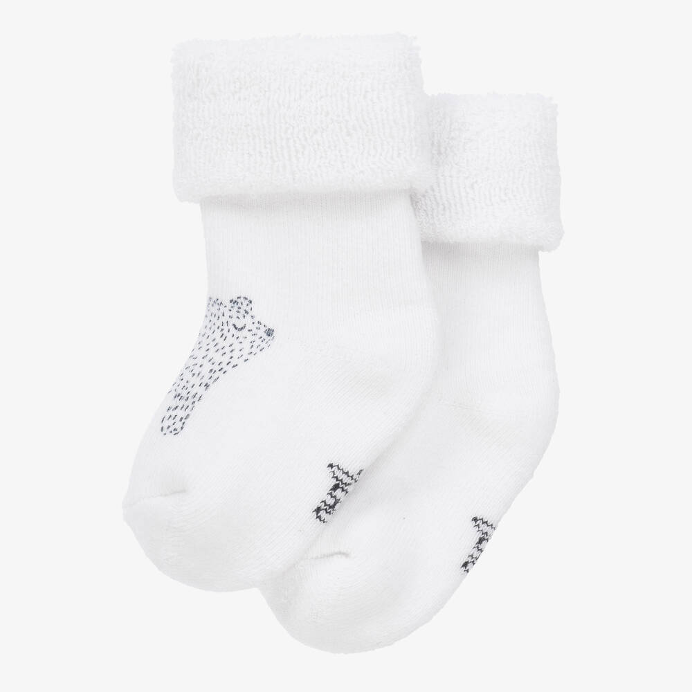 Carrément Beau-Белые хлопковые носки с медвежатами | Childrensalon Outlet