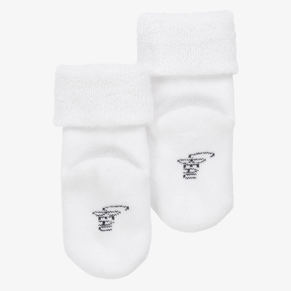 Carrément Beau-Белые хлопковые носки с медвежатами | Childrensalon Outlet