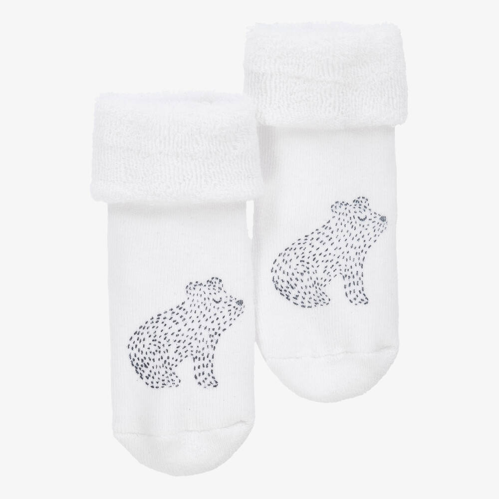 Carrément Beau-Белые хлопковые носки с медвежатами | Childrensalon Outlet