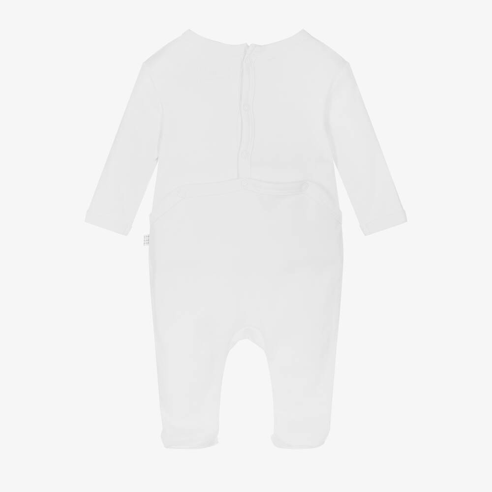Carrément Beau-Boys White Cotton Safari Babygrow | Childrensalon Outlet