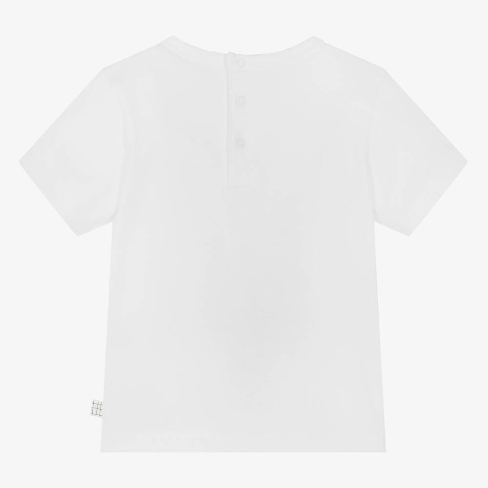 Carrément Beau-Boys White Cotton Safari T-Shirt | Childrensalon Outlet