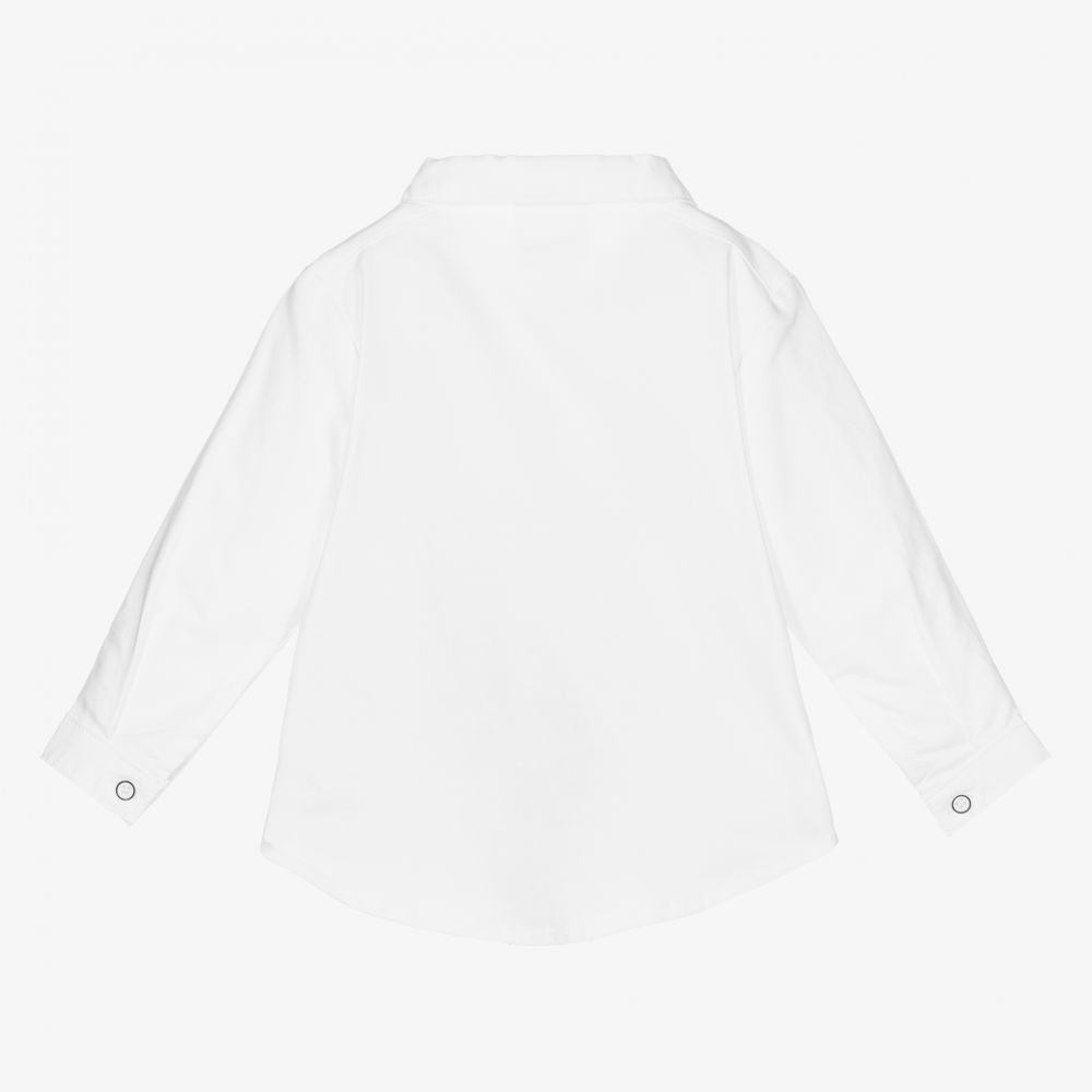 Carrément Beau-قميص أطفال ولادي قطن لون أبيض | Childrensalon Outlet