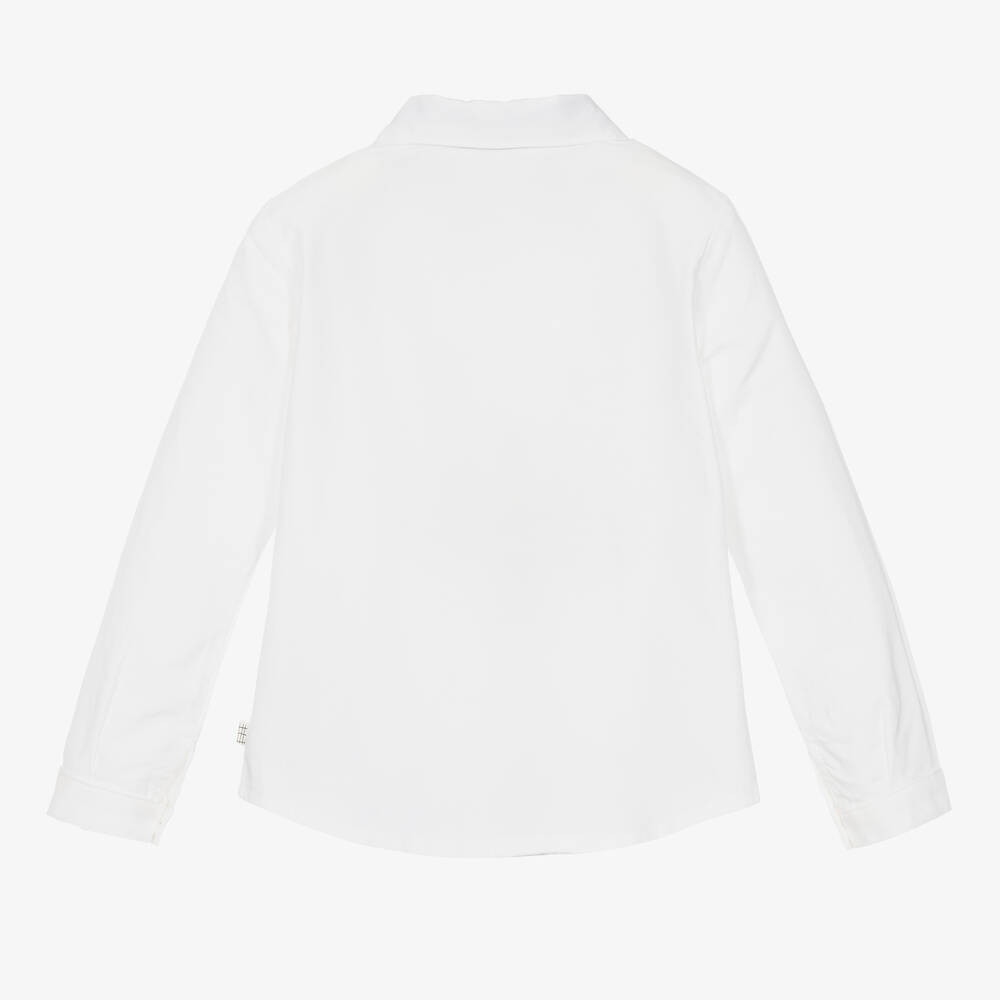 Carrément Beau-Boys White Cotton Shirt  | Childrensalon Outlet