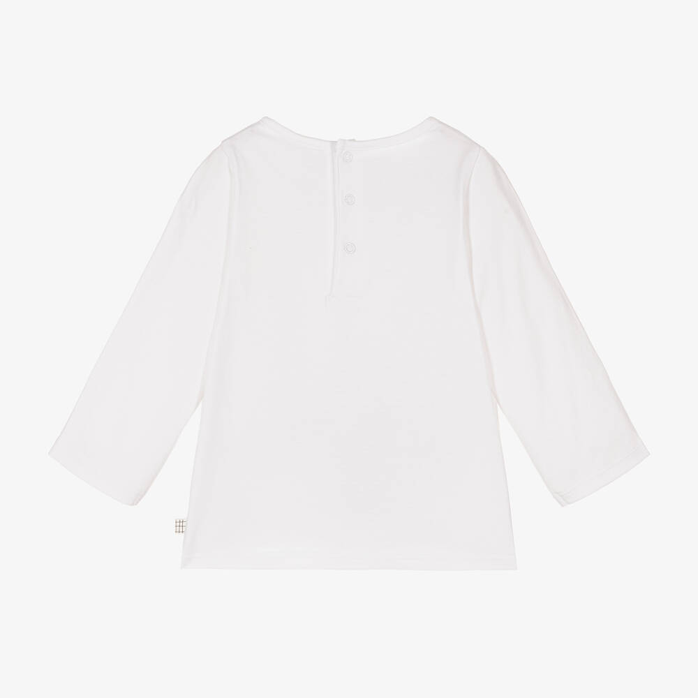 Carrément Beau-توب قطن عضوي لون أبيض للأولاد | Childrensalon Outlet