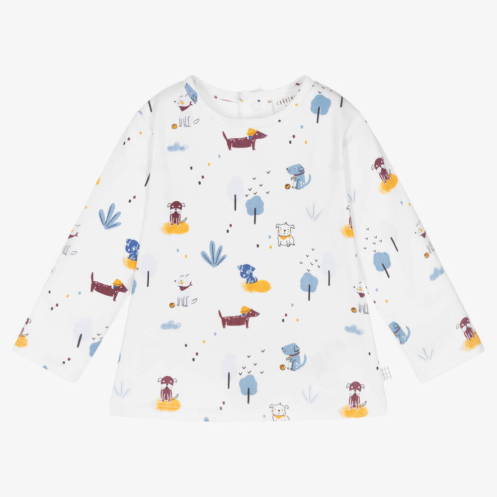 Carrément Beau - Boys White Organic Cotton Top | Childrensalon