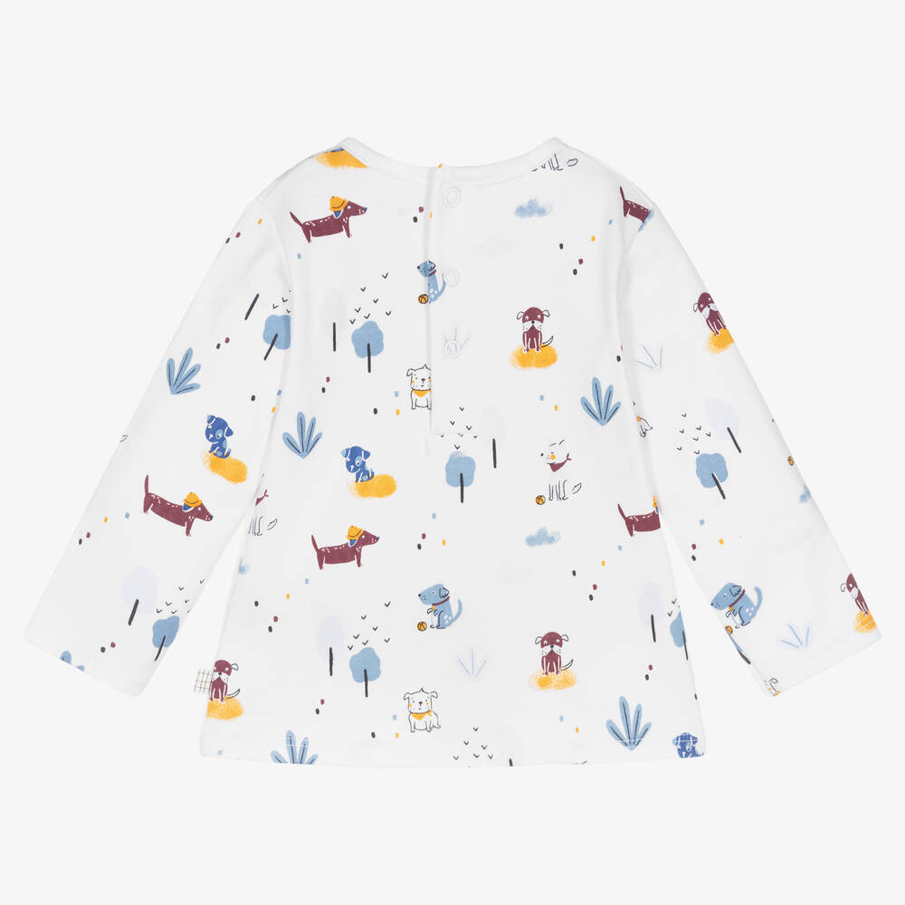 Carrément Beau-Boys White Organic Cotton Top | Childrensalon Outlet