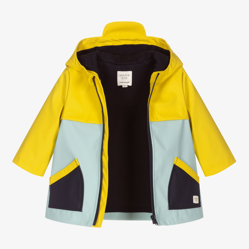 Carr ment Beau Boys Yellow Blue Raincoat