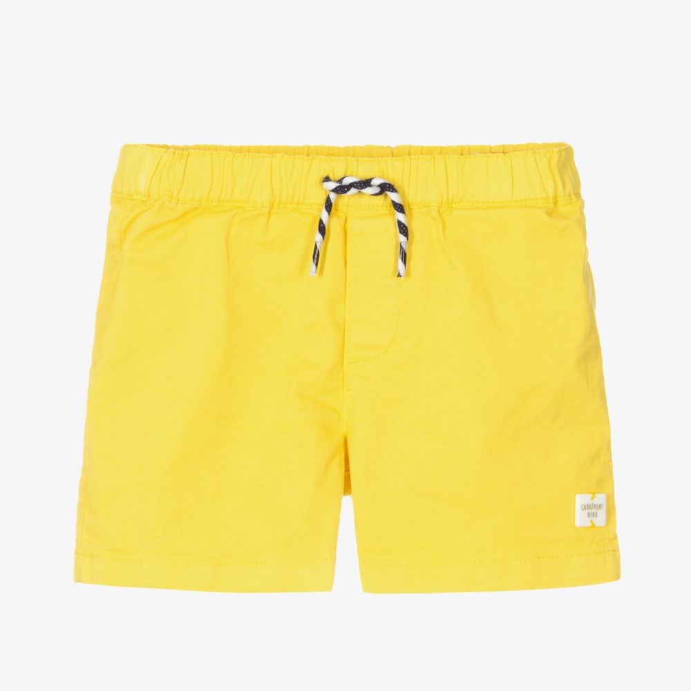 Carrément Beau - Boys Yellow Cotton Shorts | Childrensalon