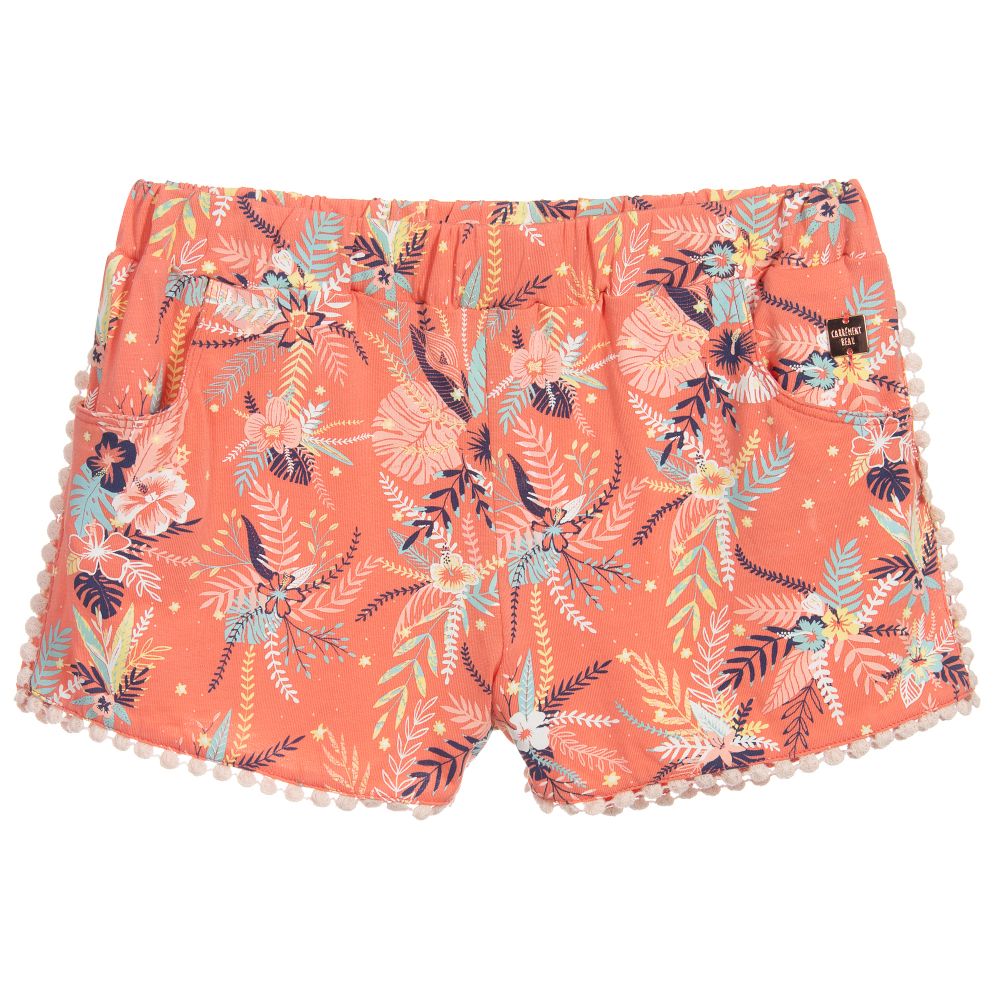Carrément Beau - Coral Floral Print Shorts | Childrensalon