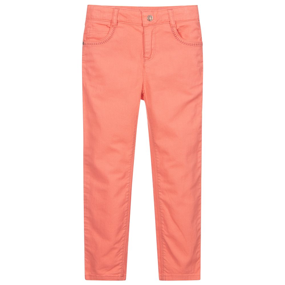 Carrément Beau - Pantalon rose corail en coton | Childrensalon