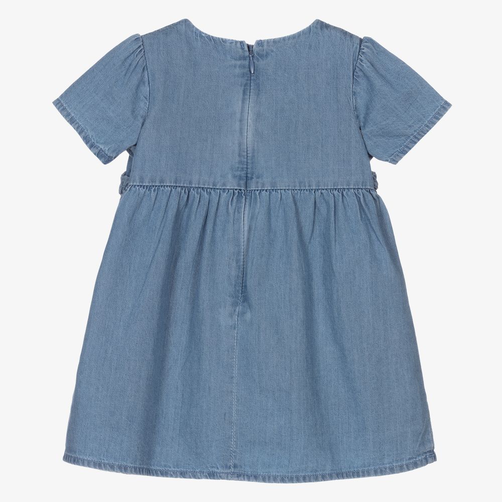 Carrément Beau-Girls Blue Chambray Dress | Childrensalon Outlet