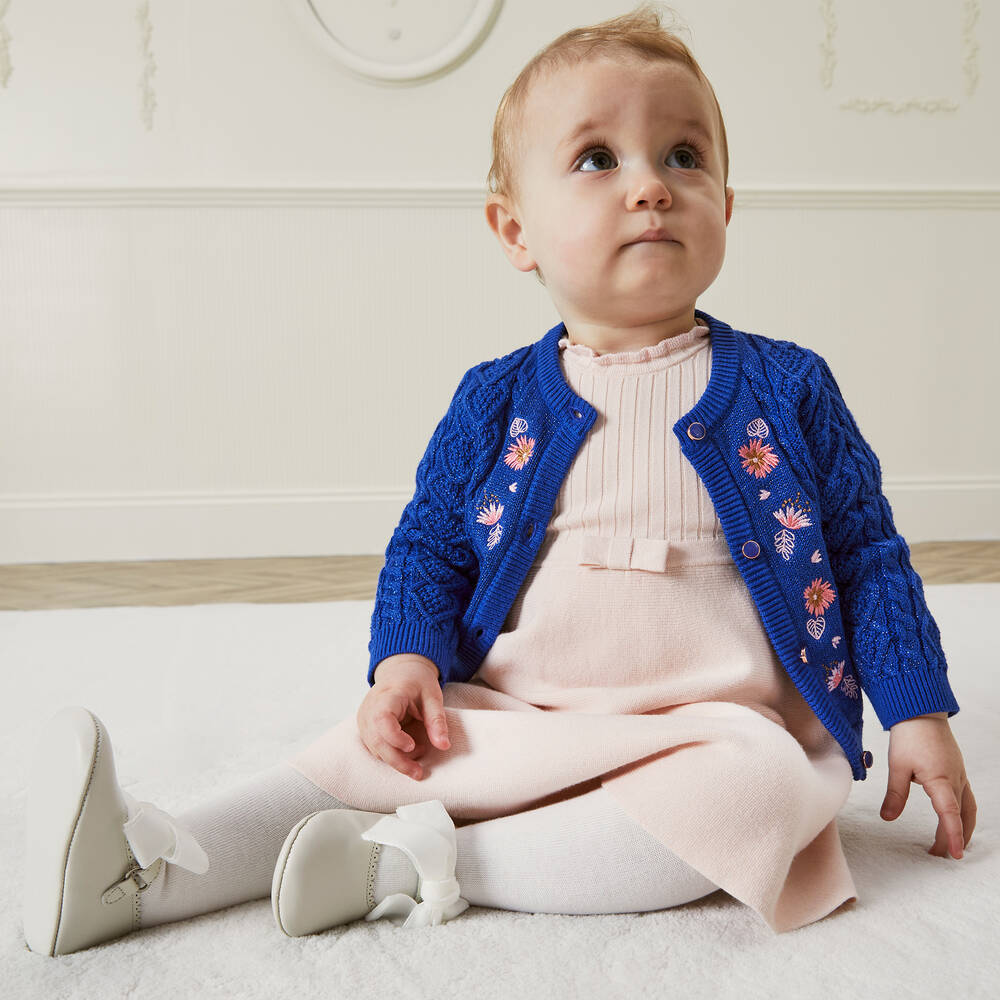 Girls blue cardigan top