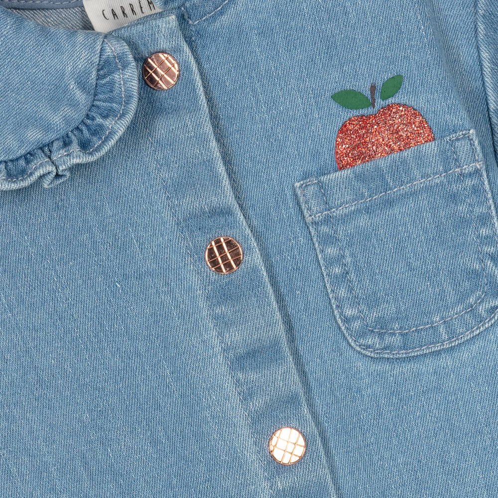 Carrément Beau-Голубое джинсовое платье для девочек | Childrensalon Outlet