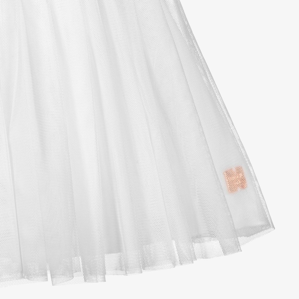 Carrément Beau-Girls Blue & White Tulle Dress | Childrensalon Outlet