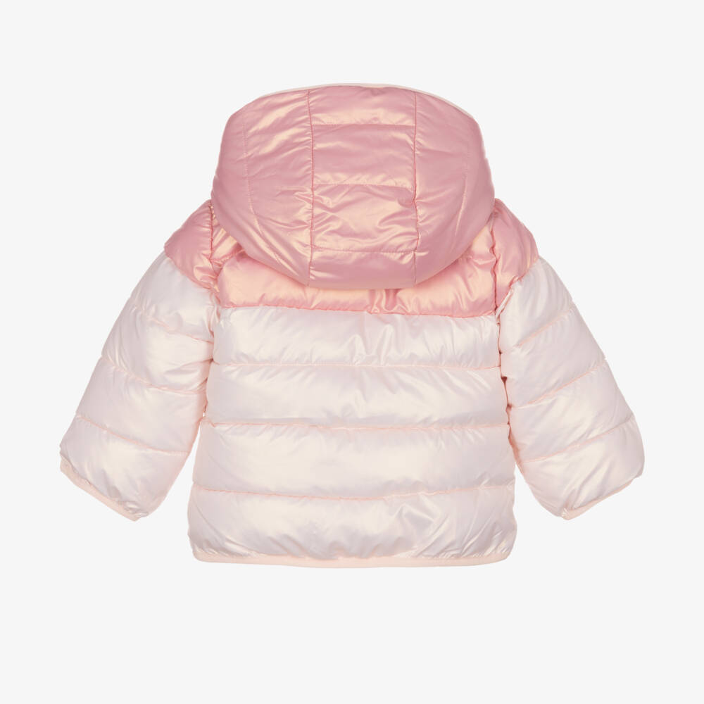 Carrément Beau-Girls Blush Hooded Quilted Coat | Childrensalon Outlet