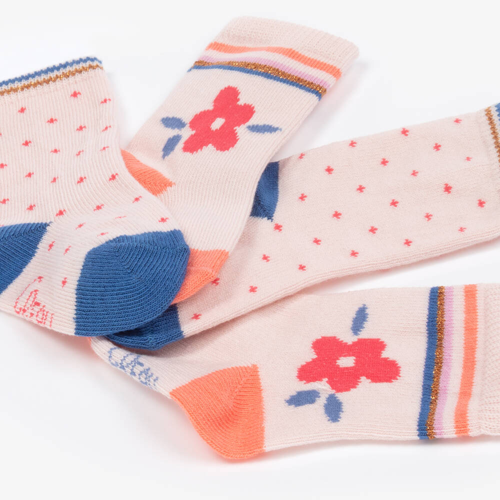 كاريمون بو-جوارب قطن لون زهري (عدد 2) | Childrensalon Outlet