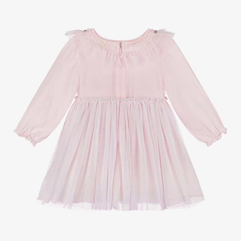 Carrément Beau-Girls Glitter Tulle Pink Dress | Childrensalon Outlet