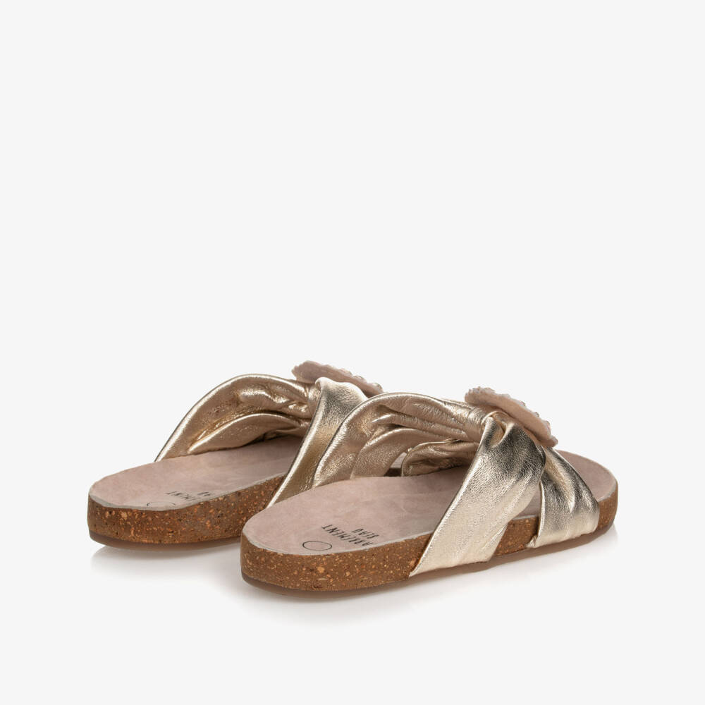 Carrément Beau-Girls Gold Shell Sliders | Childrensalon Outlet