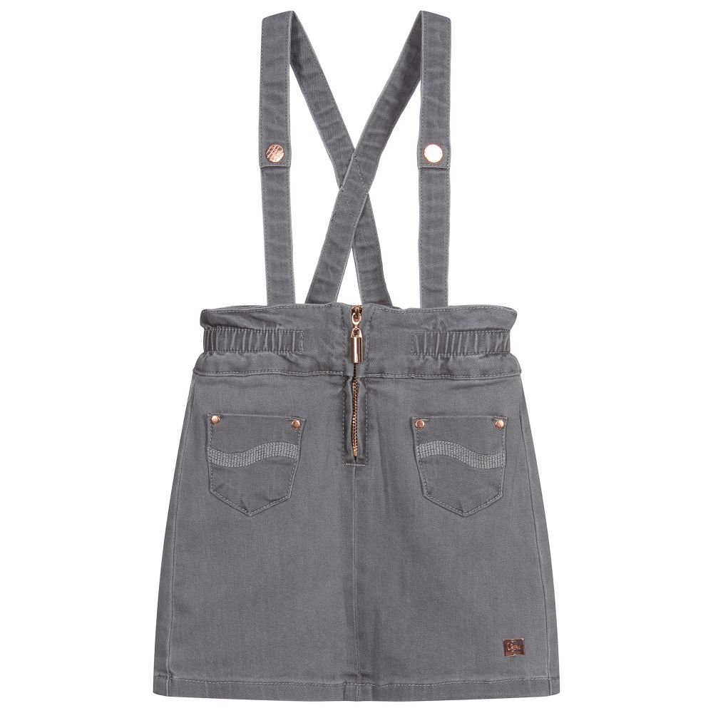 Carrément Beau - Girls Grey Denim Skirt | Childrensalon