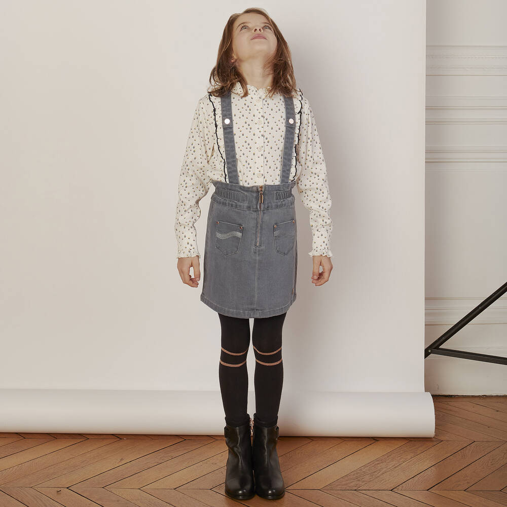 Carrément Beau-Серая джинсовая юбка для девочек | Childrensalon Outlet