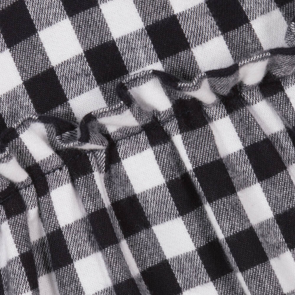 Carrément Beau-Girls Navy Blue Check Cotton Dress | Childrensalon Outlet