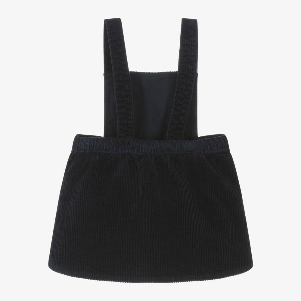 Carrément Beau-Girls Navy Corduroy Pinafore Dress | Childrensalon Outlet