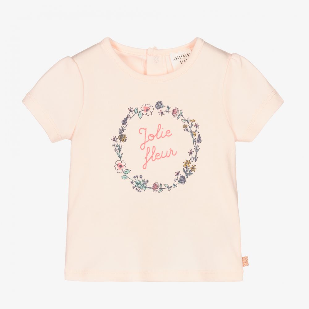Carrément Beau - Girls Organic Cotton T-Shirt | Childrensalon